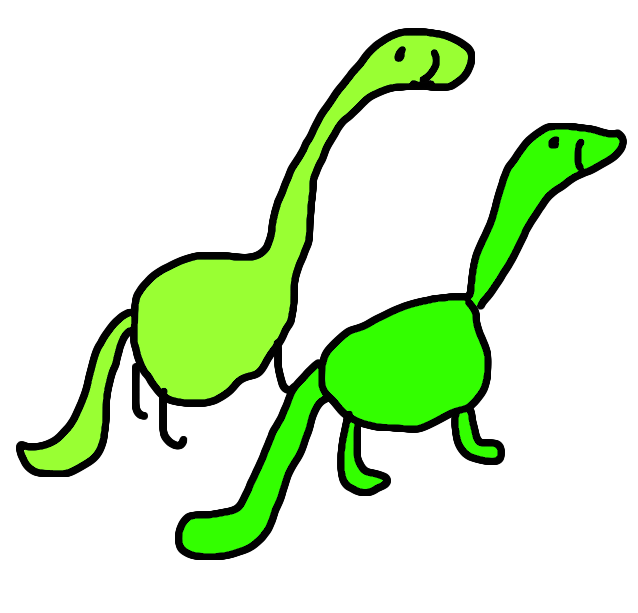 green dinosaur pair